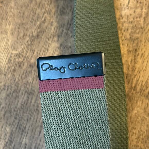 Play Cloths Belt Running Jack Burnt Olive Sonic Boom Adjustable Metal Buckle - Picture 7 of 8